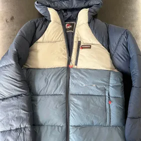 McKenzie Medium Blue and Grey Puffer Coat