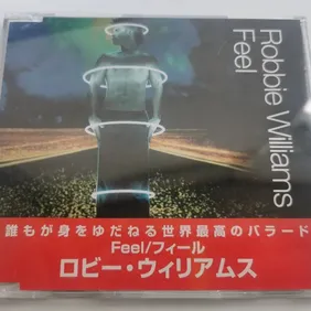 Rare Japanese promotional CD single of Robbie Williams' "Feel" single, released in 2002 under Toshib