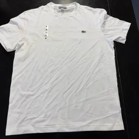 Lacoste Men's White Regular Fit T-Shirt Size M