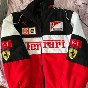 Rev Up Your Style: Authentic Puma Ferrari F1 Jacket - Large & New!