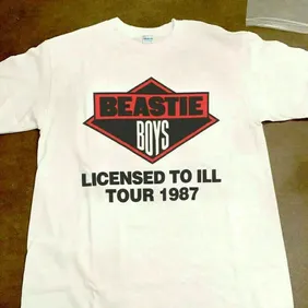 Fashion Mens Beastie B To Ill Tour 1987 White Size - XL