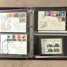 Royal Mail 23 First Day Covers etc 1970-1987 in Official Binder