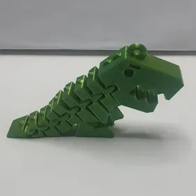 Unleash Jurassic Charm: Lime Green Flexi T-Rex Keychain!