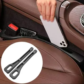 Pair Car Seat Gap Filler Leak-proof Filling Strip Side Seam Plug Strip -Black