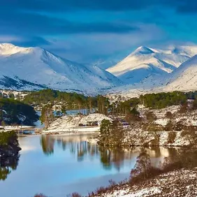 Loch Affric Scotland in Winter - Photographic Print Greetings Card