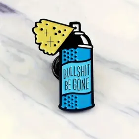 Pin Badge 037 - Bullshit Be Gone Spray