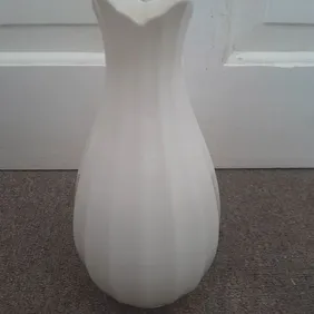 Vintage Belleek Off White Ceramic Vase