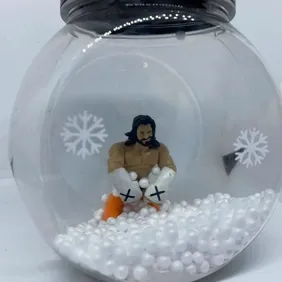 CM Punk snow globe wwe wwf figure toy Christmas present