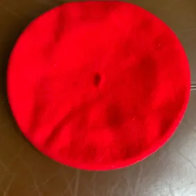 Kangol red beret, 100% wool, never used