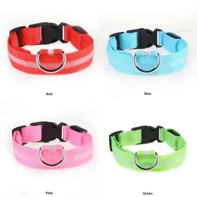 Rechargeable LED Dog Collar USB Flashing - 3 Modes, S/M, Choose Your Color!