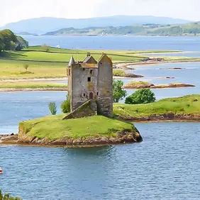 Stalker Castle Scotland - Photographic Print Greetings Card