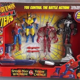 SPIDERMAN: Heavy Hitters: Spiderman/Wolverine vs Venom/Carnage, Toy Biz, 1998